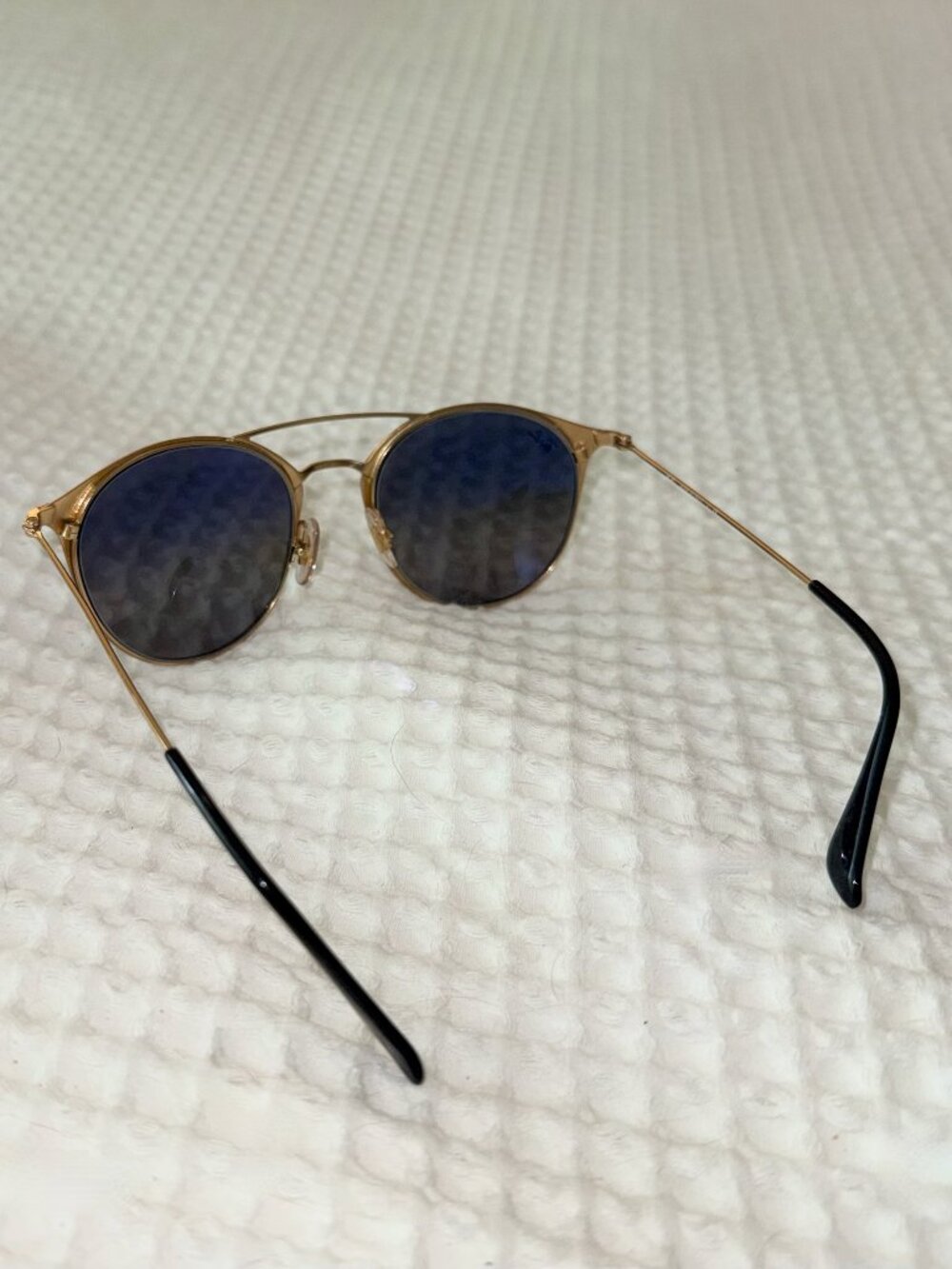 Ray-Ban RB3546 Black Gold Gray Gradient Sunglasses 52-20 - Picture 3 of 4